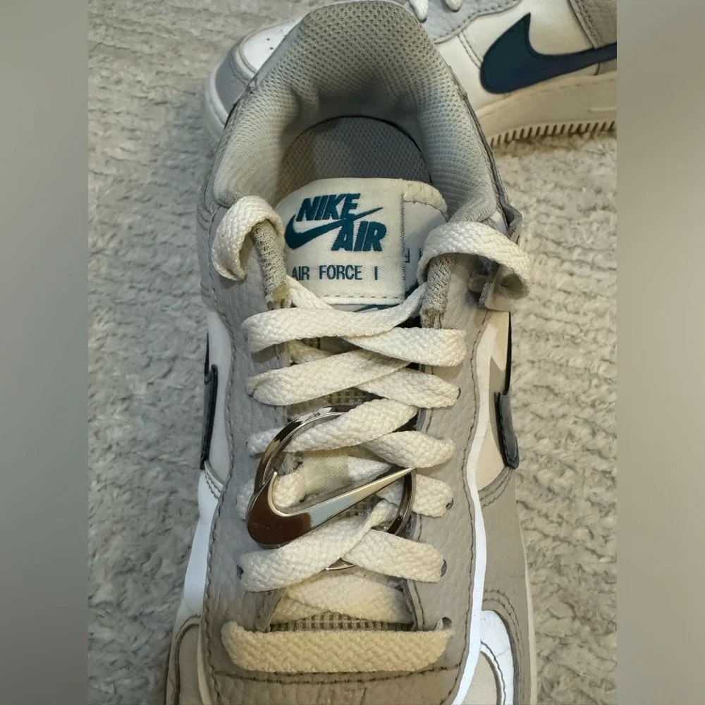 Nike Air Force 1 Shadow Metallic Teal Women’s Size 7.5 White Green Sneakers